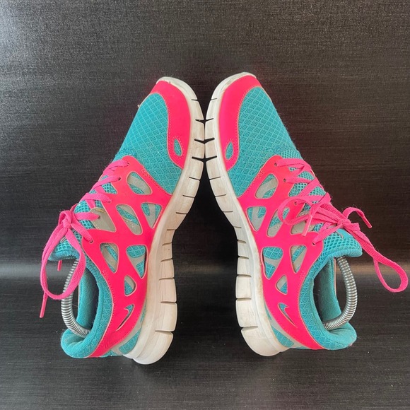 Nike Free Run+ 2 Womens Size 8.5 Pink Blue Running Gym Girls Shoes 443816-310 - Picture 8 of 9